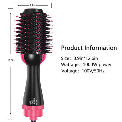 Hair Dryer Brush, Hot Air Brush One Step Hair Dryer and Styler & Volumizer 3 IN 1 Negative Ions Dryer Brush with Straigh