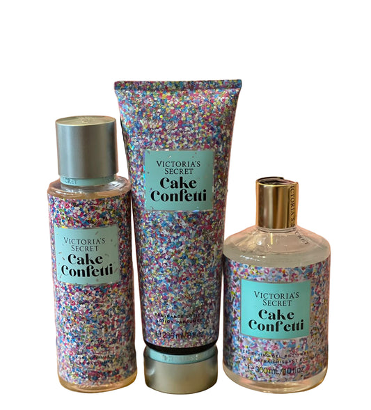 VS CAKE CONFETTI BATH SET 3 IN 1